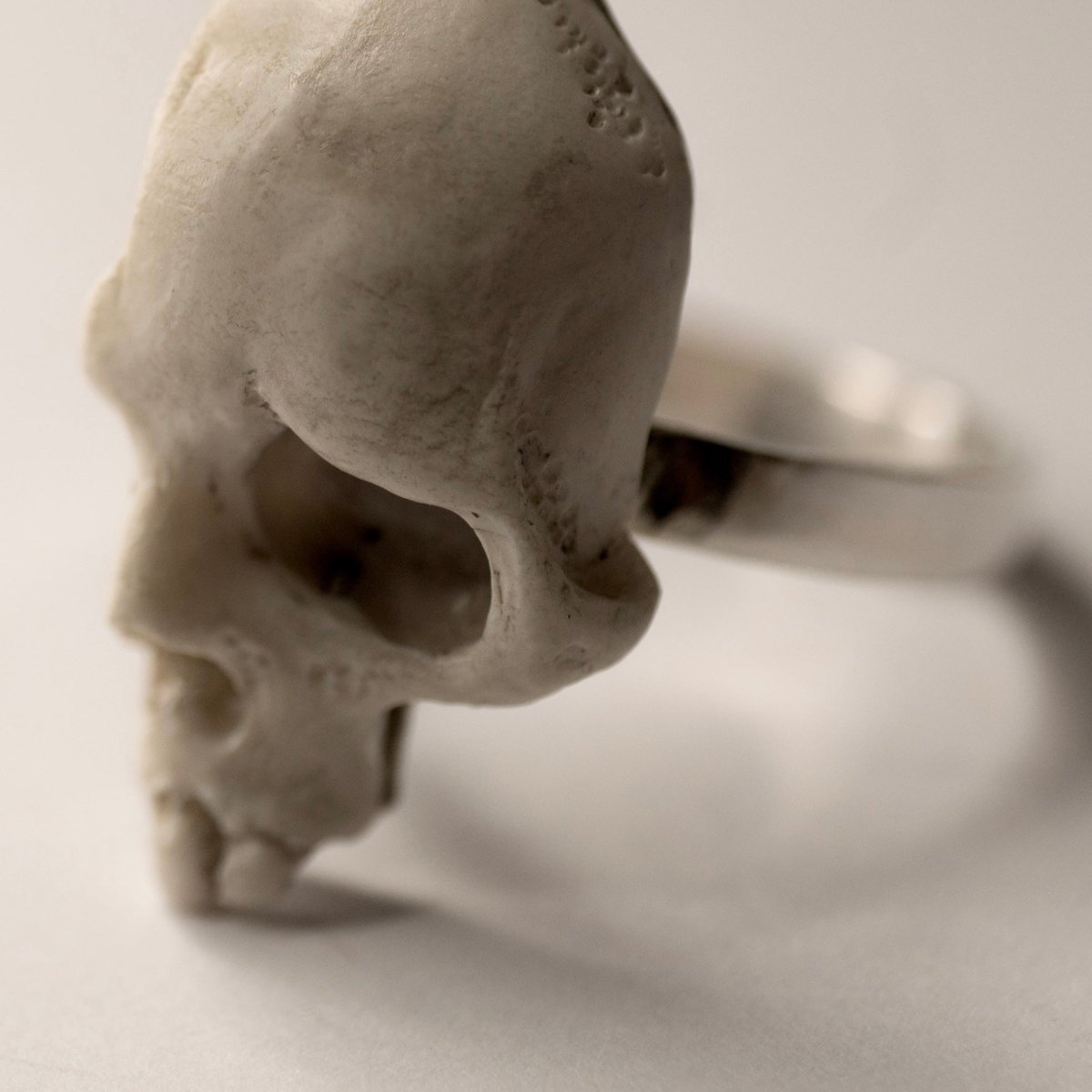 Skull Fragment ring - close up of the skull detail, different angle