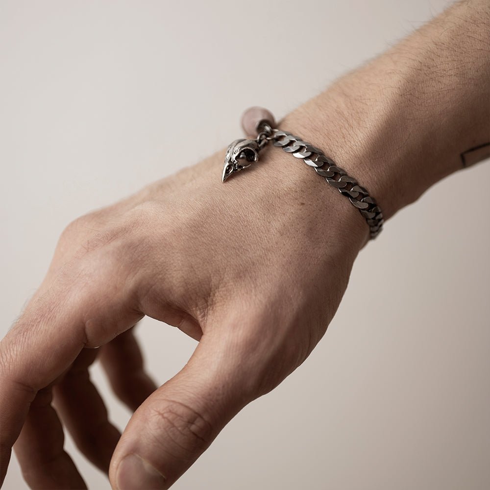 BIRD SKULL BRACELET - Macabre Gadgets Store