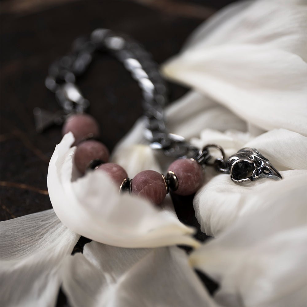 BIRD SKULL BRACELET - Macabre Gadgets Store