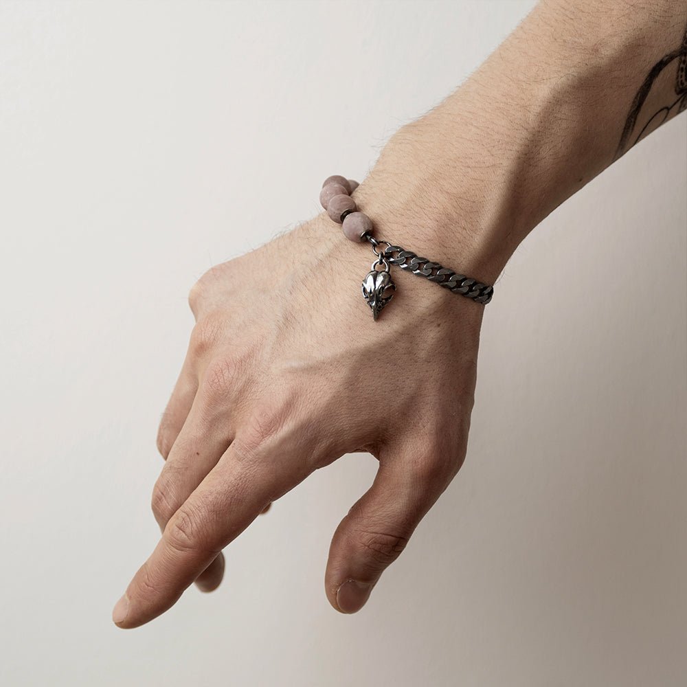 BIRD SKULL BRACELET - Macabre Gadgets Store