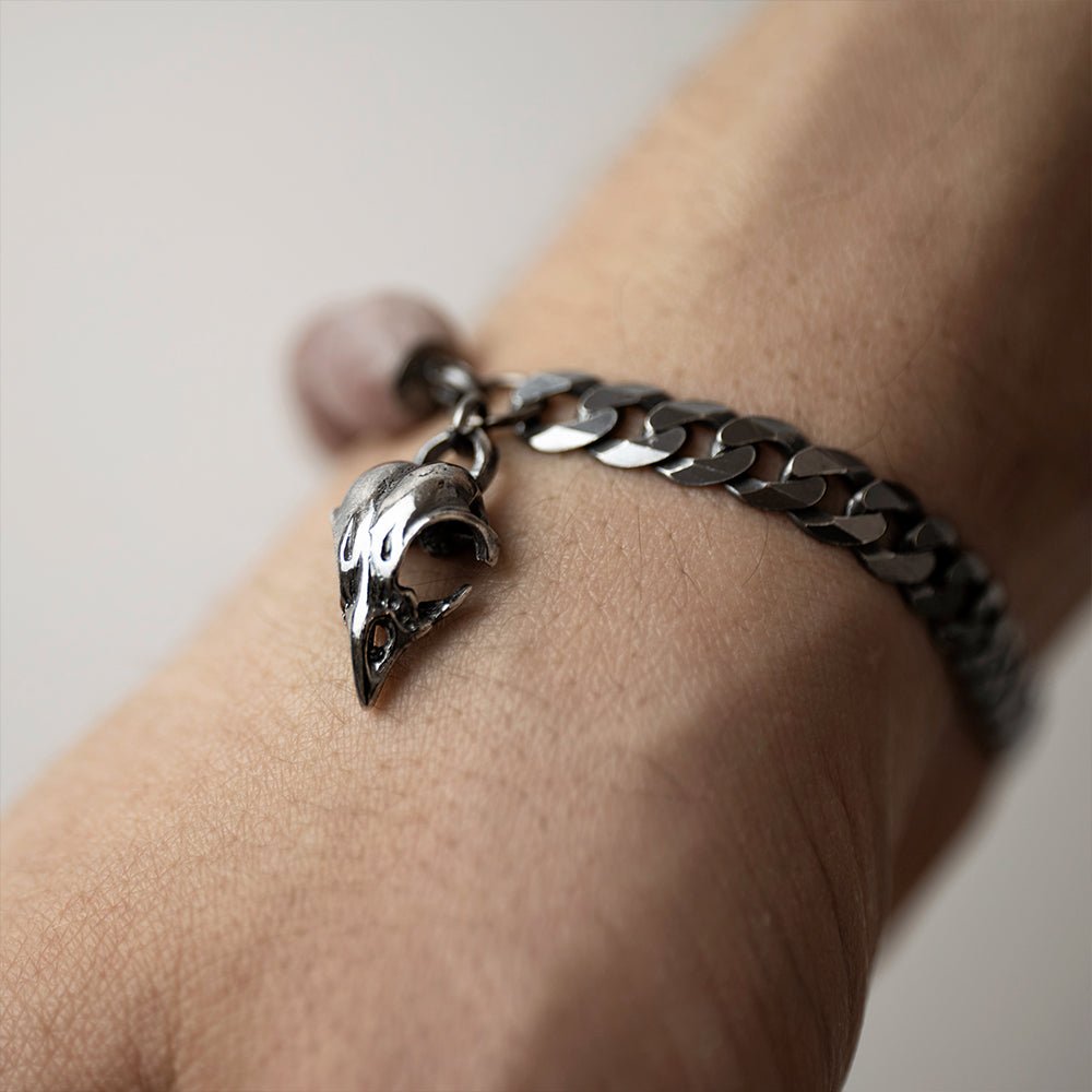 BIRD SKULL BRACELET - Macabre Gadgets Store