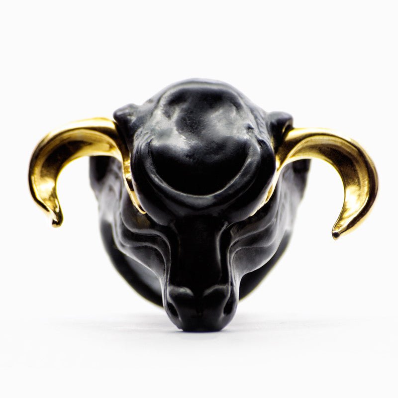 BLACK MINOTAUR RING - final sale - Macabre Gadgets Store