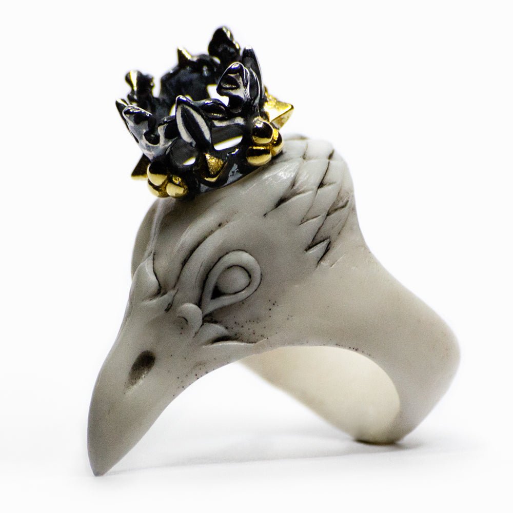 CORAX RING - WHITE - final sale - Macabre Gadgets Store