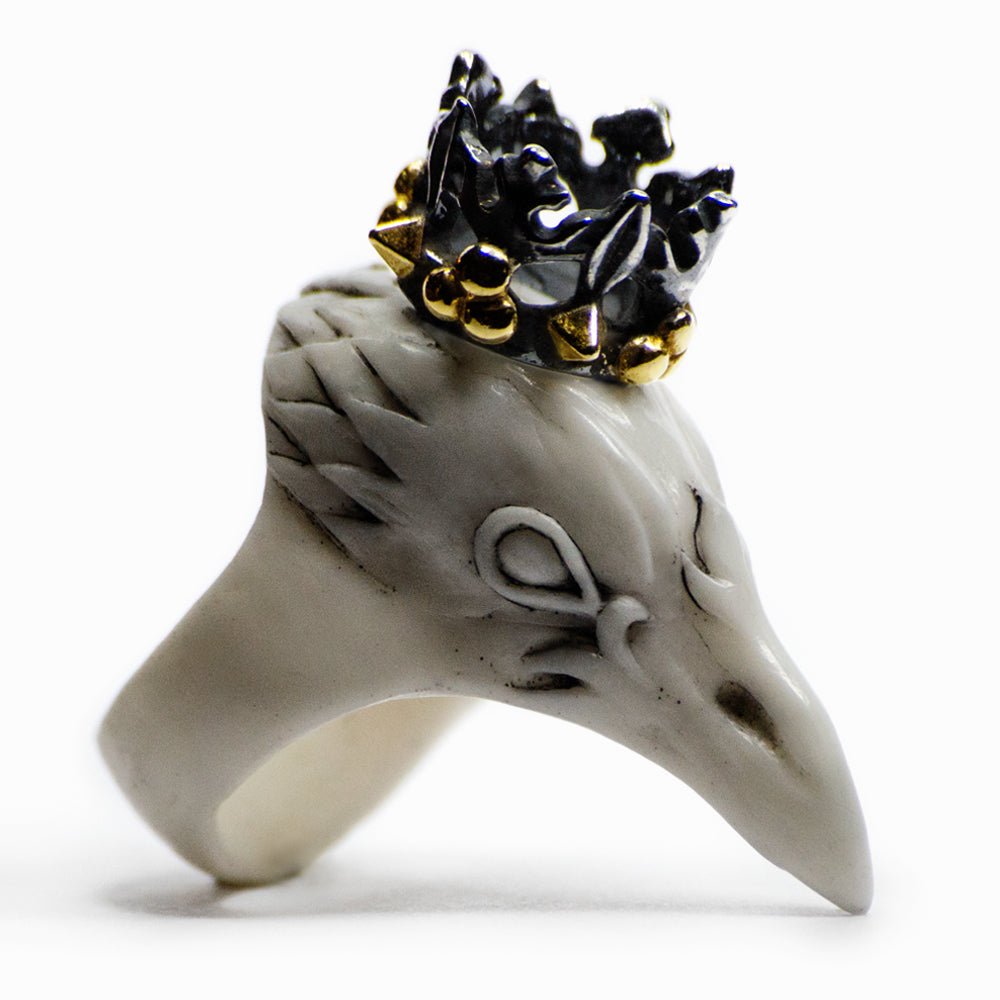 CORAX RING - WHITE - final sale - Macabre Gadgets Store
