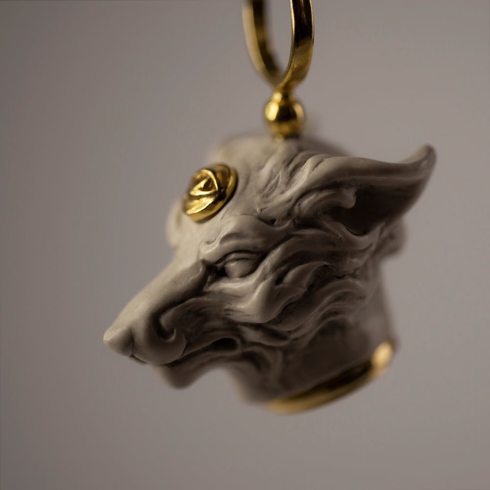 KITSUNE PENDANT - WHITE - Macabre Gadgets Store