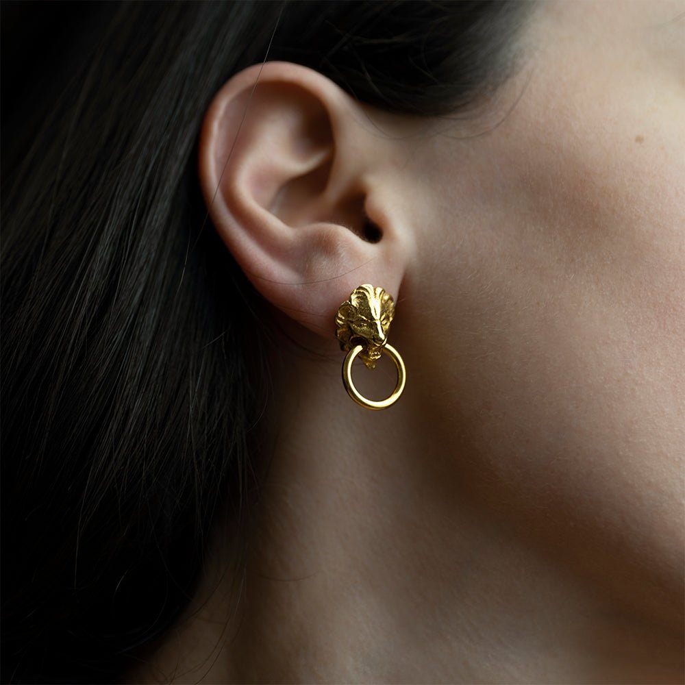 LION EARRING - Macabre Gadgets Store