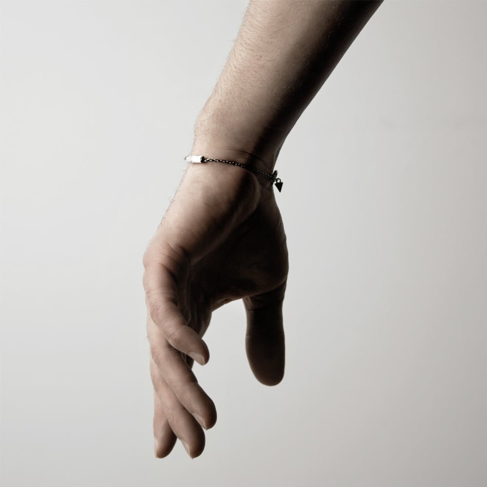 MARBLE BRACELET - SILVER - Macabre Gadgets Store