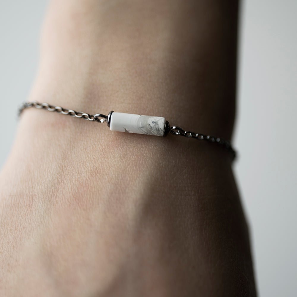 MARBLE BRACELET - SILVER - Macabre Gadgets Store