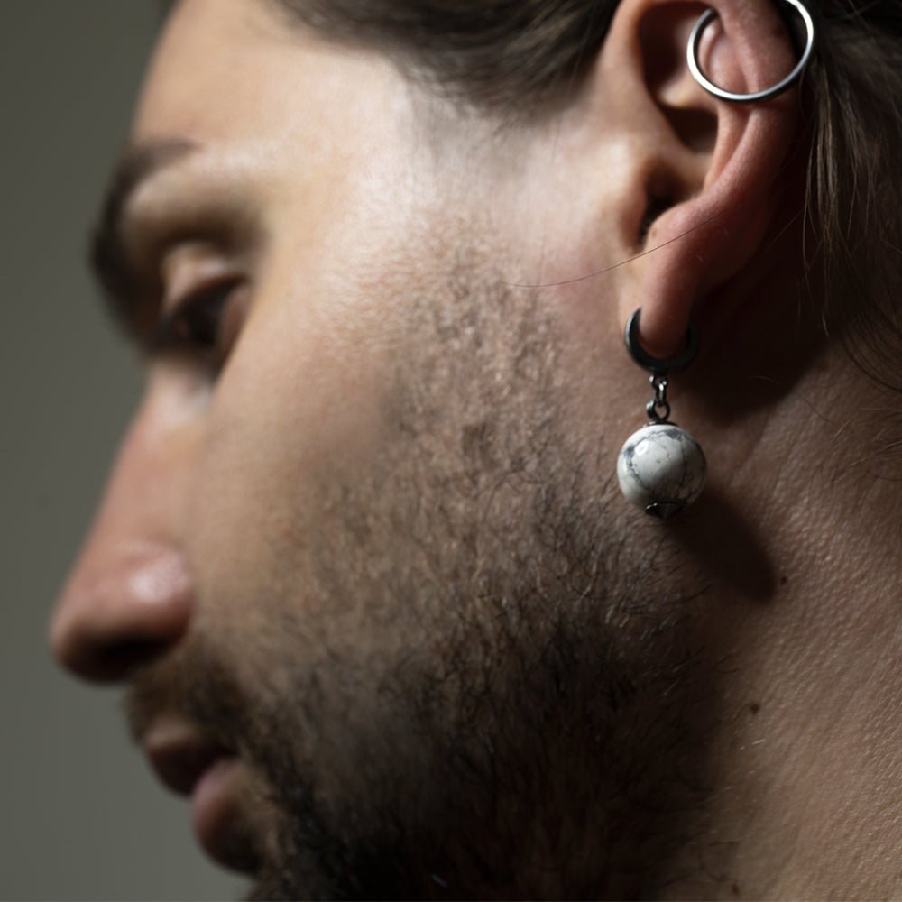 MARBLE SPHERE EARRING - Macabre Gadgets Store