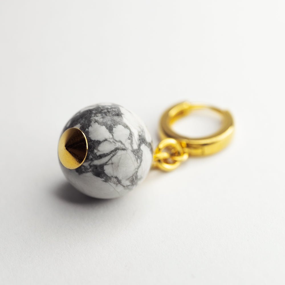 MARBLE SPHERE EARRING - Macabre Gadgets Store