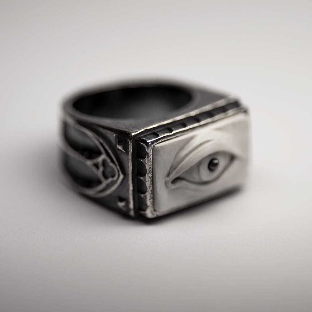 Oracle Gothic Eye Ring - white variant - on a white background, general view