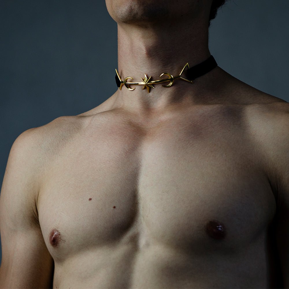 TWIN MOON CHOKER - Macabre Gadgets Store
