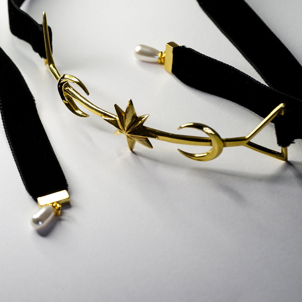 TWIN MOON CHOKER - Macabre Gadgets Store