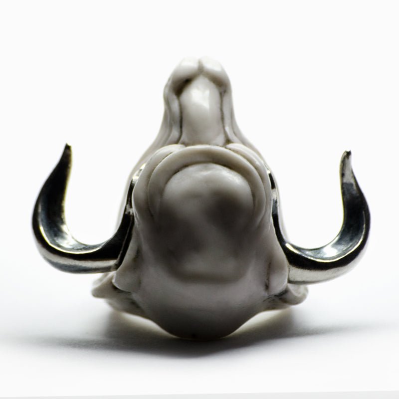 WHITE MINOTAUR RING - final sale - Macabre Gadgets Store